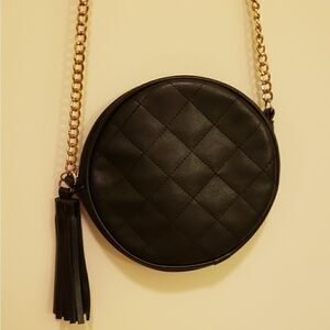 Glam Little Black Circle Bag